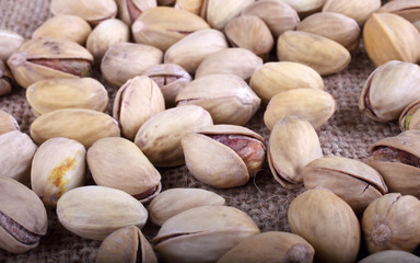 Pistachio nuts on bagging