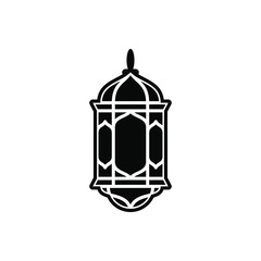 Arabic lantern glyph icon, light and muslim, lamp sign, vector graphics, a solid pattern on a white background. Vector illustration. EPS 10.