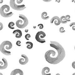 texture black white shells. seamless pattern. can be used for background, print on fabric, clothes, postcards, web