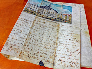 Alter handgeschriebener Brief von 1857
