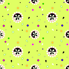 seamless pattern, stylized grain on pistachio background