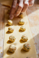 Préparation de raviole