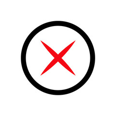 Obraz premium Cross mark icon