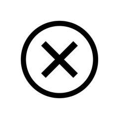 Obraz premium Cross mark icon