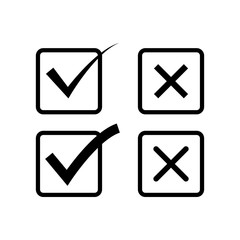 Check and cross mark icon
