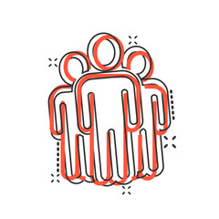 People communication icon in comic style. People cartoon vector illustration on white background. Partnership splash effect business concept.