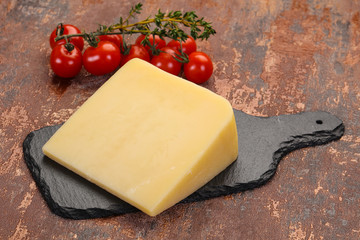 Hard parmesan cheese piece