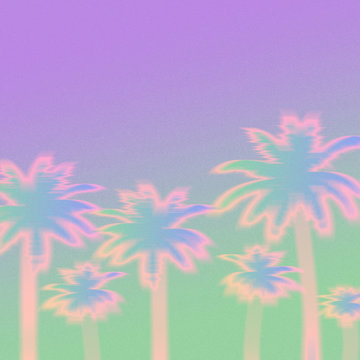 abstract palm tree pastel background