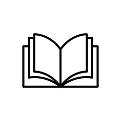 Open book icon vector