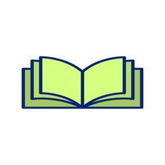Open book icon vector