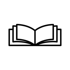 Open book icon vector