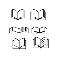 Open book icon vector