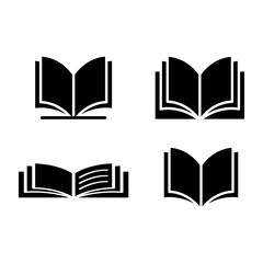 Open book icon vector