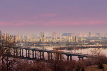 Fototapeta premium City at sunset