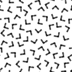 Seamless trendy abstract Memphis pattern. Black and white textures, simple design. Vector illustration. Applicable for backgrounds, wrapping paper, textile concepts.