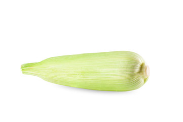 Fresh sweet corn isolated on white background