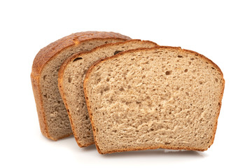 Home made bread isolated on white