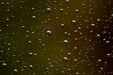 water drops on glass