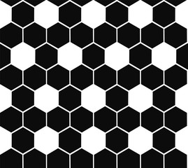 Vector seamless pattern with Black and White hexagons.