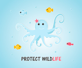Protect Wildlife template card