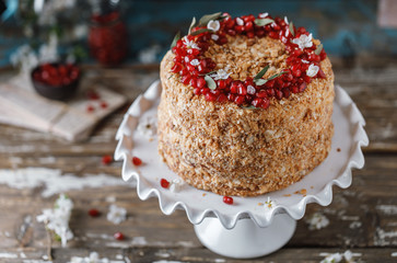 Napoleon cake with butter cream