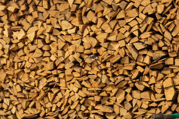 chopped firewood background