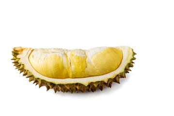 Fototapeta premium durian Cut piece isolated on a white background
