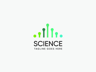 Science laboratiry sign, molecular new technology symbol.DNA logo design template