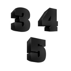 Carbon fiber digits, digit 3 to 5