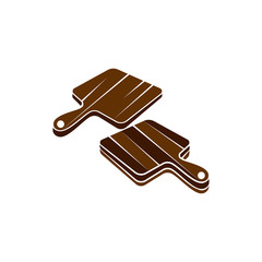 Cutting board icon vector logo