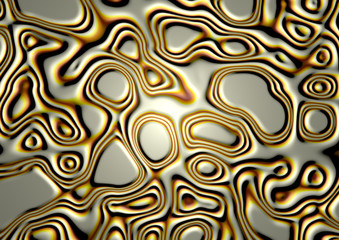 A 3D rendering image of abstract illusion flow ink art background