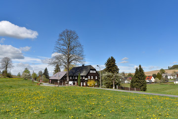 Taubenheim in der Oberlausitz im Frühjahr