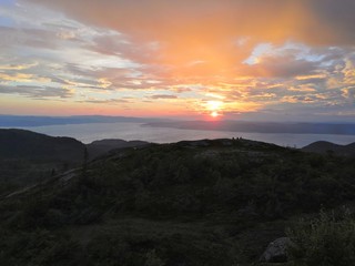sunset fjord