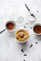 Dalgona coffee top view 