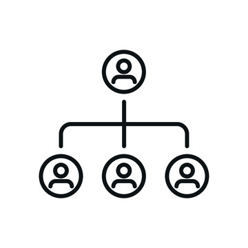 Organization Chart Icon - Symbol of business orga - vector