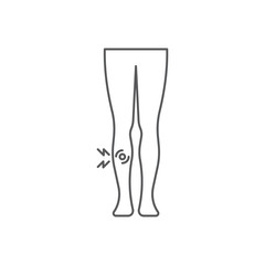 shin pain vector icon symbol isolated on white background