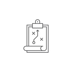 Strategy clipboard vector icon symbol strategy isolated on white background