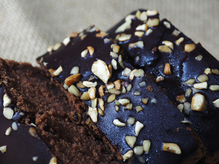 cake and chocolate cake withe grain and healthy style sweet tast food 