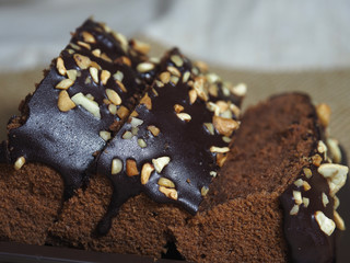 cake and chocolate cake withe grain and healthy style sweet tast food 