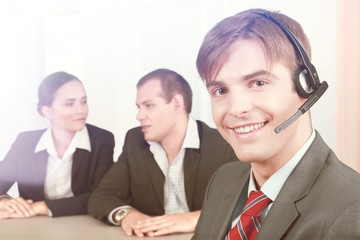 Fototapeta premium Agent help.