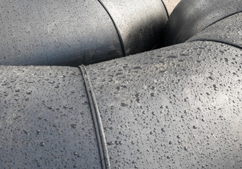 Gray metal pipes (tubes) surface