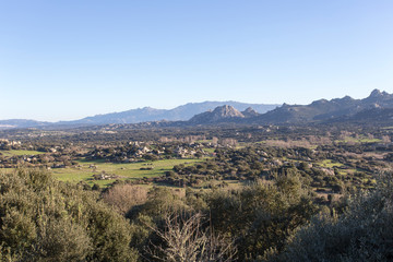 Fototapeta na wymiar A beautiful country landscape in Sardinia