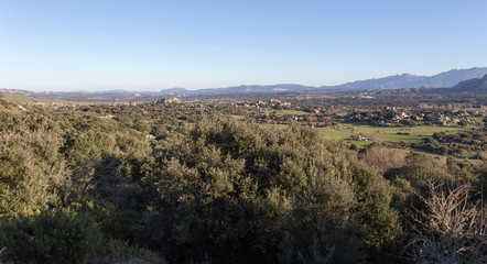 A beautiful country landscape in Sardinia