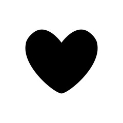 Heart love icon in trendy flat design