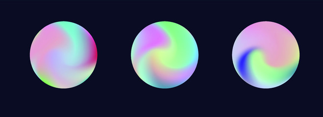 Gradient orb, colorful circle in neon holographic tones.