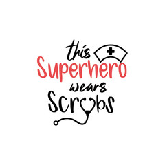 Nurse lettering quote typography