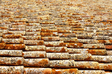 Roof tiles abstract background