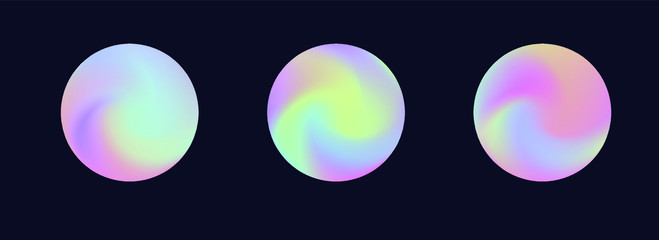 Gradient orb, colorful circle in neon holographic tones.