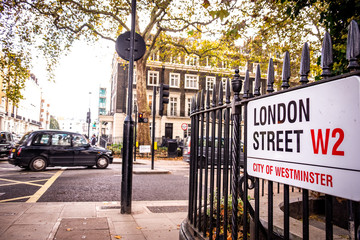 LONDON- London Street street sign in London's West End. 