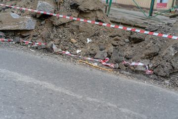 The closed section of the road is under repair